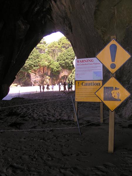 The cathedral blocked off