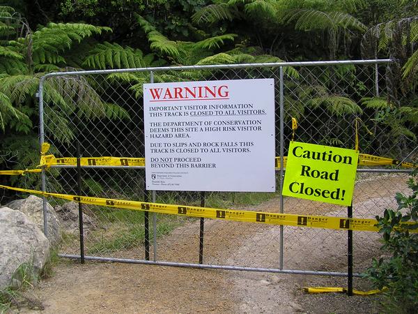 Recent rain and flooding have cause significant damage to the track from Hahei to Cathedral Cove