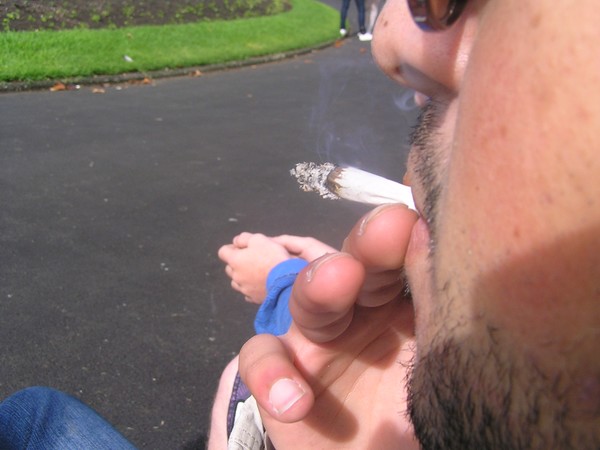 Smoking a J on J Day - Albert Park was a haze of smoke today