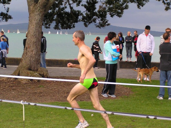 Exiting transition at race one of the Stroke and Stride 2007 - 2008 