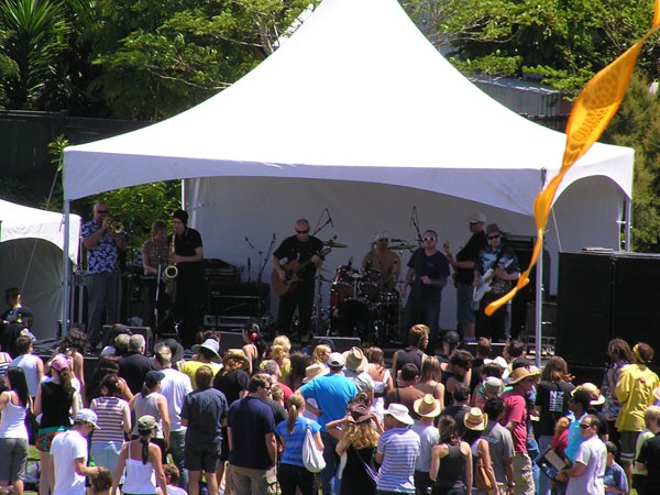 The main stage at the Grey Lynn Festival