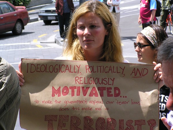 Image from today's Terrorism Suppression Law protest