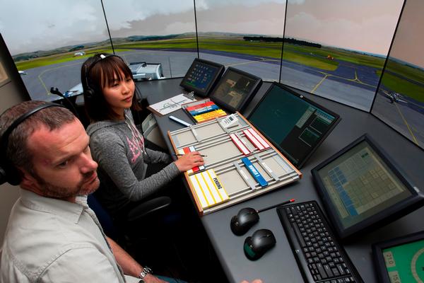 Trainee air traffic controllers keep tabs on aircraft during simulator training at Airways' Palmerston North training facility.