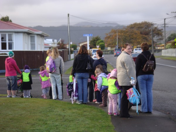 Levin Early Childhood Centres will be doning their iMove high visibility vests to do a group walk to Levin Fire Station 