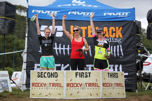 Podium 6+6H Solo Female Elites (l-r): Linda Stahlgren Bouveng, Ange Delamont, Nardeen Hayden.