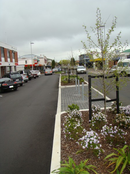 Hall Street shows the Town Centre Upgrade starting to take shape.