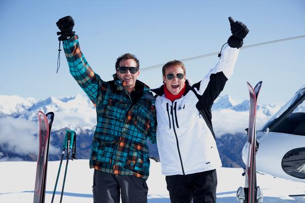 Left to right: Ben (Josh Lawson) and Andy (Christian Clark) on location in Queenstown, New Zealand 