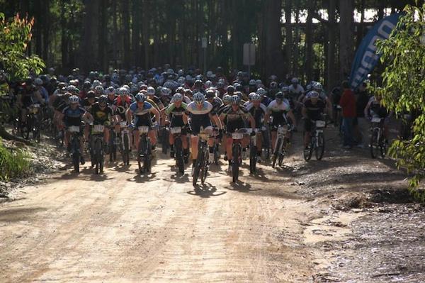 Race start of the 300-rider strong field at Ourimbah.