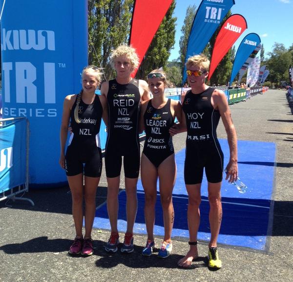 Dan Hoy, Tayler Reid, Jaimee Leader and Nicole van der Kaay won the  ITU Oceania Mixed Team Relay Triathlon. 