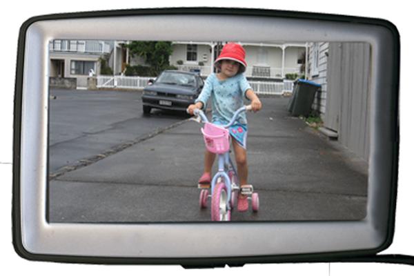 eversing cameras warn the driver if a child is behind the vehicle.