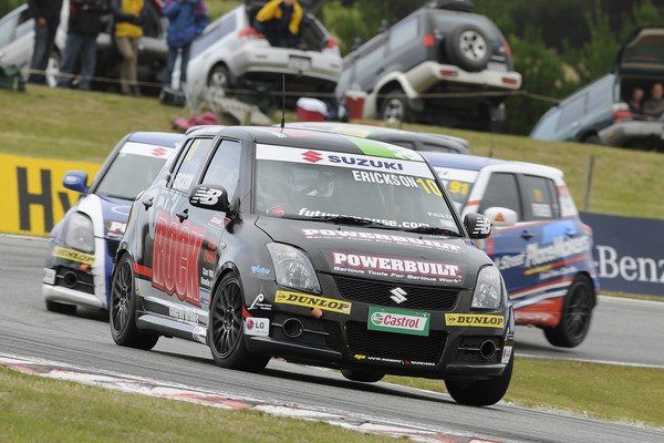 Three races with three different winners, series rookie Ben Erickson from Christchurch was one who claimed victory at the Suzuki Swift Sporting Cup's third round held at Teretonga in the weekend.