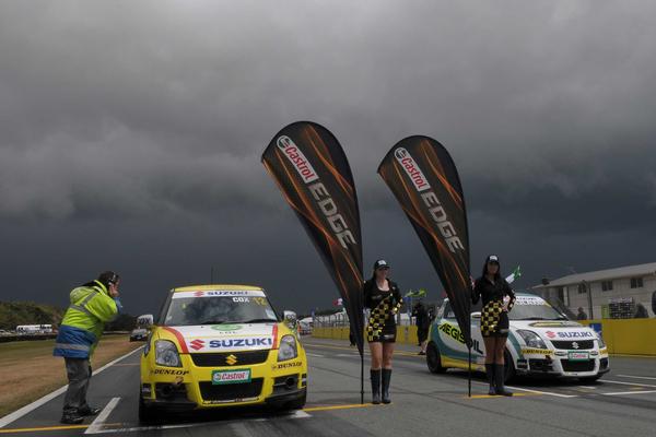 Clear conditions bordered by stormy skies greeted the Suzuki Swift Sport Cup field at Teretonga today as the cars lined up for the final race of the series third round. 