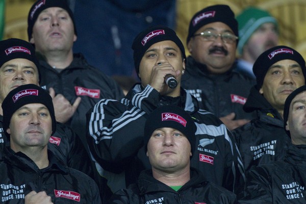 Professional vocalists Vince Harder, Ray Bishop and Brendon Doig prepare to immerse themselves in the Yarrow Stadium Crowd