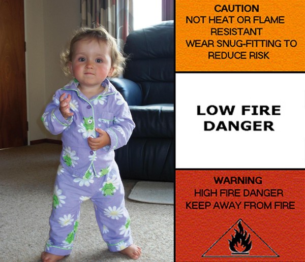 Keep kids safe this winter, new nightwear fire hazard label