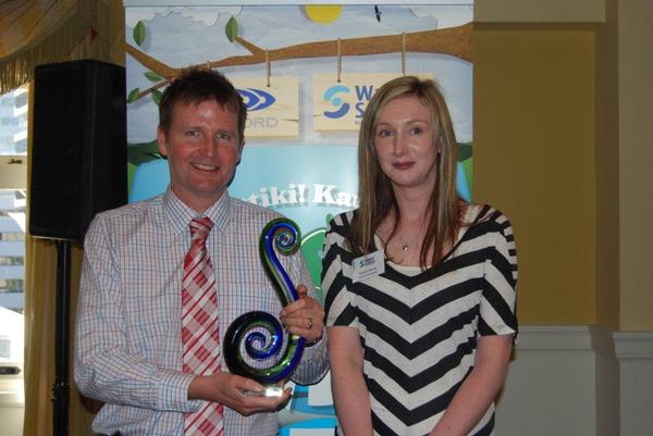 Surf Life Saving New Zealand GM Programmes and Services Brett Sullivan and Surf Life Saving New Zealand Education Development Officer Natalie Harris.