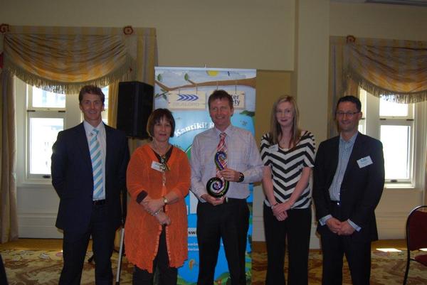 Water Safety NZ Chief Executive Matt Claridge, Water Safety board chair Sally Webb, Brett Sullivan, Natalie Harris and Sealord GM (marketing) Stuart Yorston.