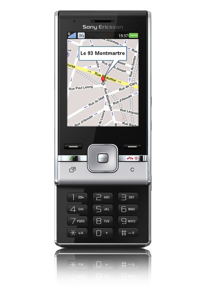 The Sony Ericsson T715 FrontOpen GalaxySilver