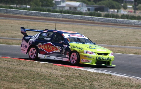 John McIntyre in action in the New Zealand V8s at Taupo