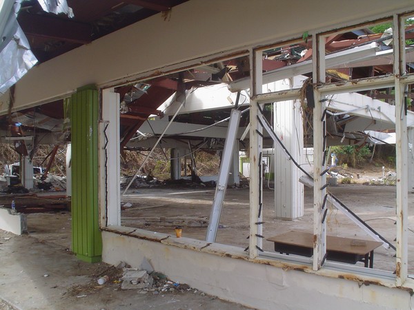 Tsunami damage in American Samoa - October 2009.