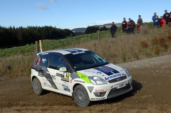 First two-wheel-drive car home in the weekend's fourth of five rounds in the Vantage New Zealand Rally Championship was Rally New Zealand Rising Star scholarship winner Ben Hunt and co-driver Jeff Cress in the Ford Fiesta