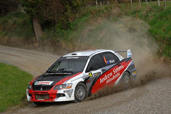 Former New Zealand rally champion Chris West in action during the 2010 Rally Wairarapa
