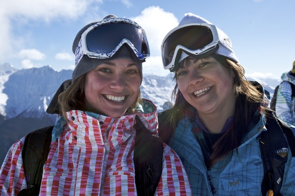 Wanaka sisters Maria and Janina Kuzma both won Freeride Day in snowboarding and skiing