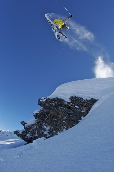 Boen Ferguson from Australia on the Freeride Day of the World Heli Challenge