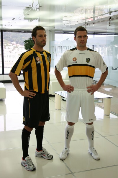 ndrew Durante (left) models the Phoenix�s new primary strip with Tim Brown in the new alternate strip