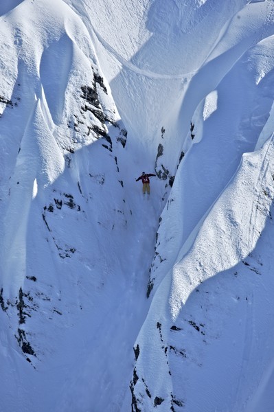 Russ Henshaw from Australia on the Big Mountain Day of the World Heli Challenge
