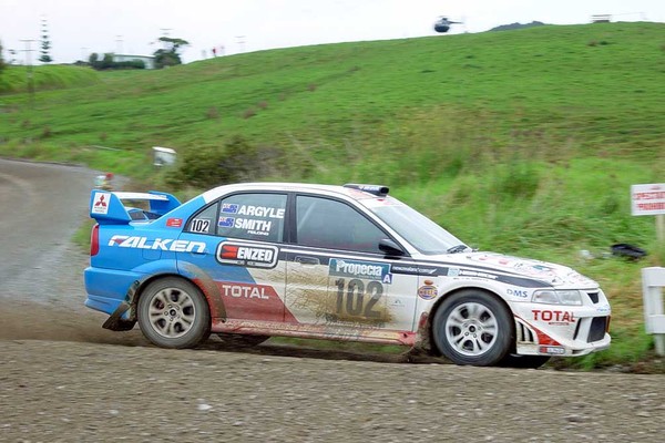  Zealand rally champions like Palmerston North's Geof Argyle will help celebrate the 40th running of Rally New Zealand when it starts in Auckland on Thursday 6 May, 2010. Argyle is seen in action in 2003.