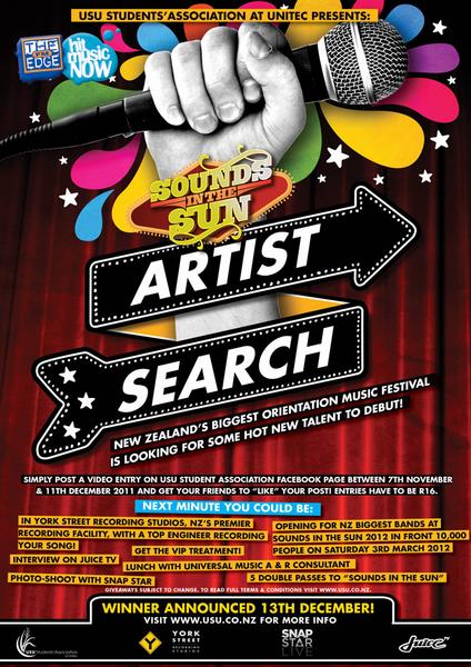 Artist search poster