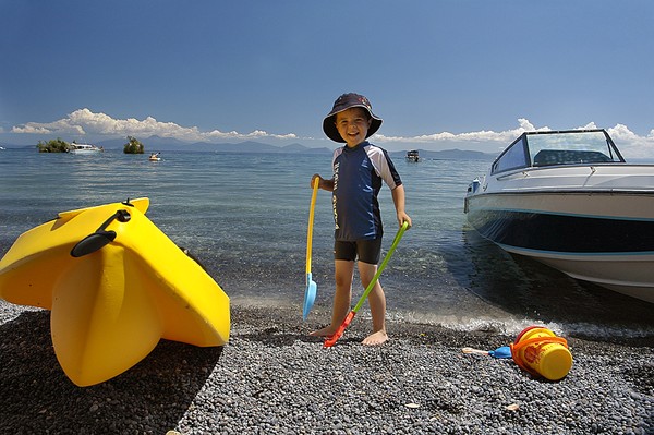 'Oliver enjoying a day at the lake'