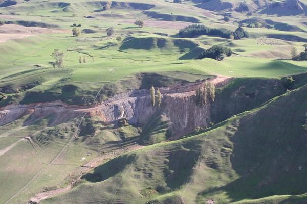 tracking and cutting works caused sedimentation effects down slope