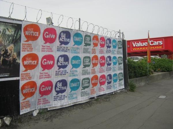 Mental Health Foundation poster campaign running on the streets of Christchurch