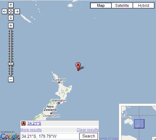 The quake, centred 420km north-east of Te Araroa, was at a depth of 210km 