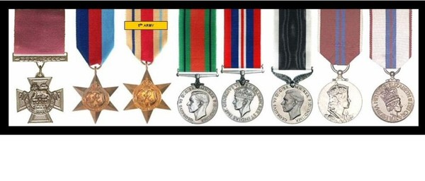 The medals of Sgt Elliot VC. 