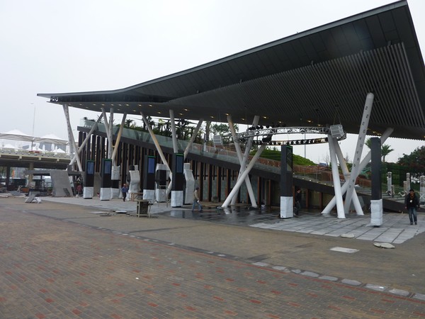 The New Zealand pavilion at the Shanghai World Expo 2010 ready to be 'unwrapped' for the soft-opening from April 20.