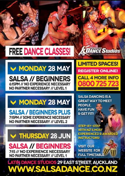 Free Latin dance classes!