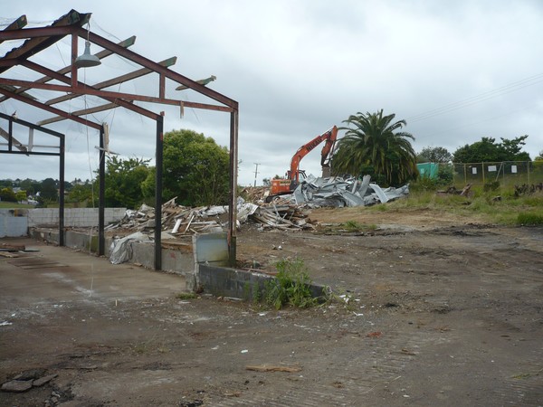  In December 2008 a bulldozer cleared the buildings at 2 Golding Road as Council began preparations for intersection improvements.