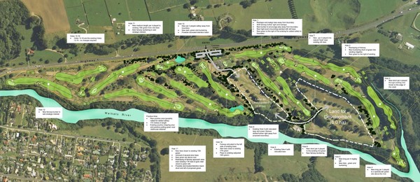 Concept plan of the proposed Cambridge Golf Club development