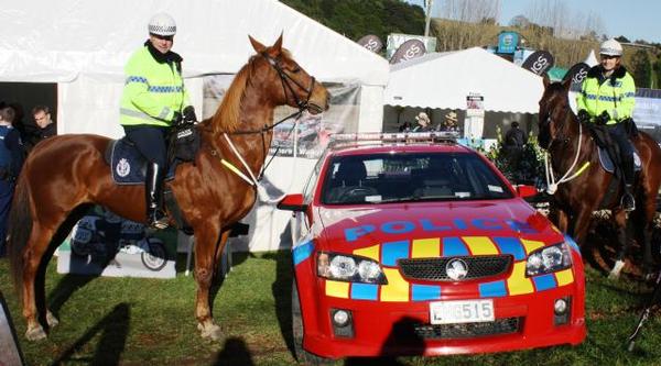 Horsing around; Benneydale officers Bill and Karen Eivers check out the new horsepower at Fieldays