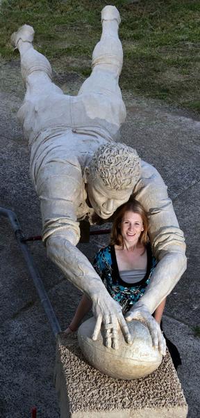Natalie Stamilla and Michael Jones Statue