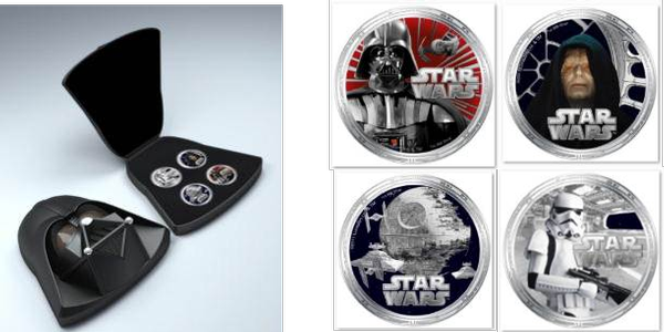 Darth Vader 4 x 1oz Silver coin set