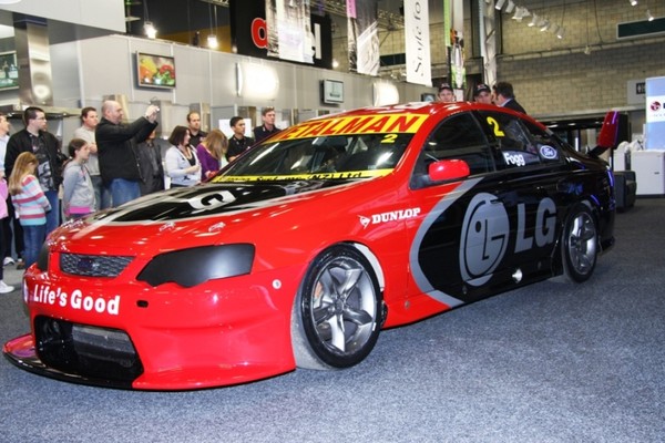 The new LG livery on Angus Fogg�s Ford V8
