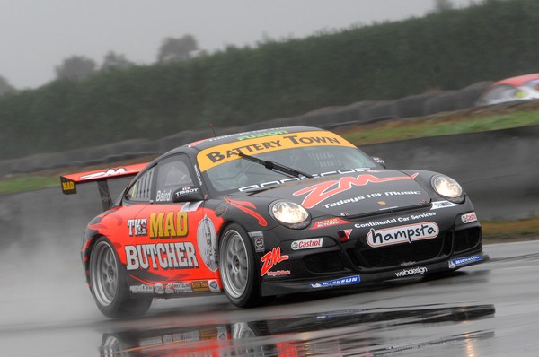 Craig Baird driving the Triple X Motorsport ZM Mad Butcher Porsche 997 won today's opening race and set a new lap record at the weekend's fourth round of the 2009/2010 Battery Town Porsche GT3 Cup Challenge being held at Timaru.