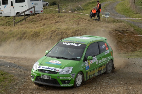 Leading the Group N two-wheel drive standings, Whangarei based Ben Jagger and Ben Hawkins in the Ford Fiesta head to this weekend's fourth round of the Vantage New Zealand Rally Championship - the Trust House RaceTech Rally Wairarapa.  Photo: Euan Cameron