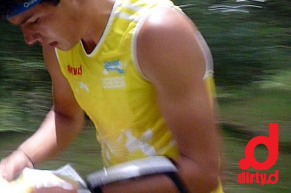 Martin Hubmann in the yellow jersey - Sprint the Bay 2010