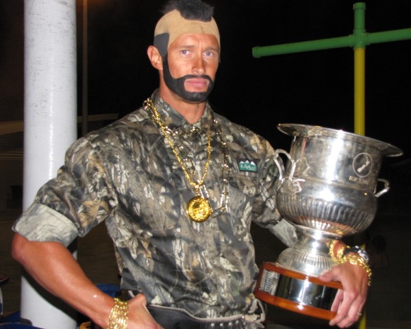 Mr T with the Top Town trophy