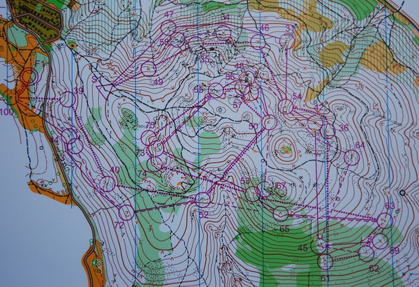 Mens map and courses for heats 1, 2 and 3