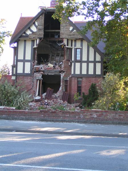 Papanui Rd house in Merivale, that survived the September 4 quake but was battered by the terrible February event.